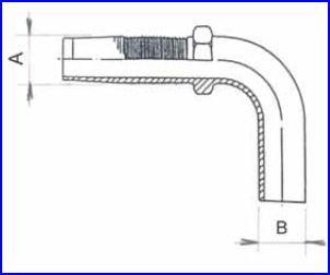 Tule haaks pijpeind zwaar