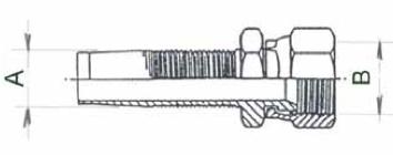 Tule recht UNF (JIC) wartel