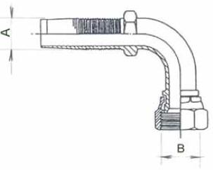 Tule haaks UNF (JIC) wartel