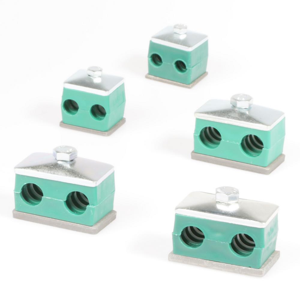 Leidingbeugels dubbel compleet