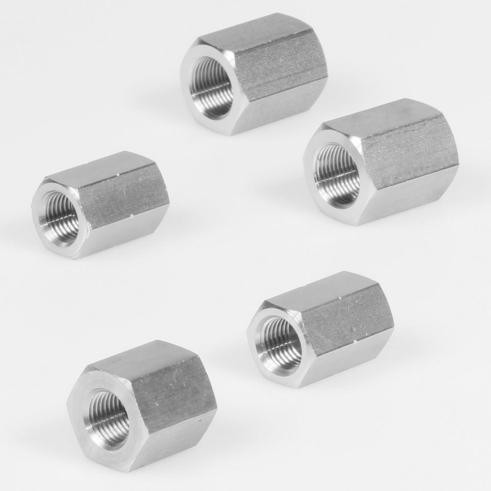 RVS Recht met 2 x binnendraad