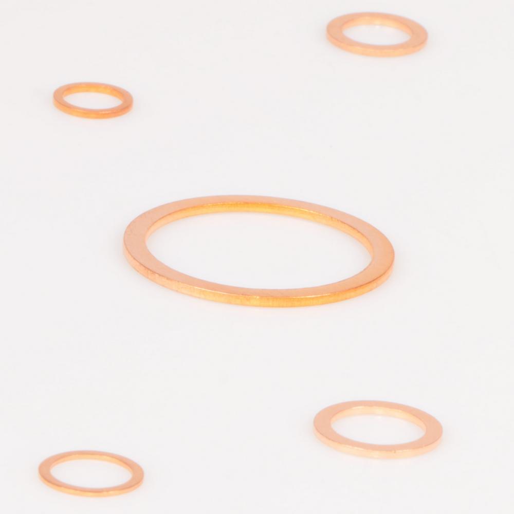 Vlakke koperen ringen